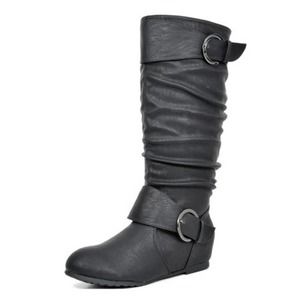 Dream Pairs Women Knee High Lined Low Heel Boots Size 7 1/2